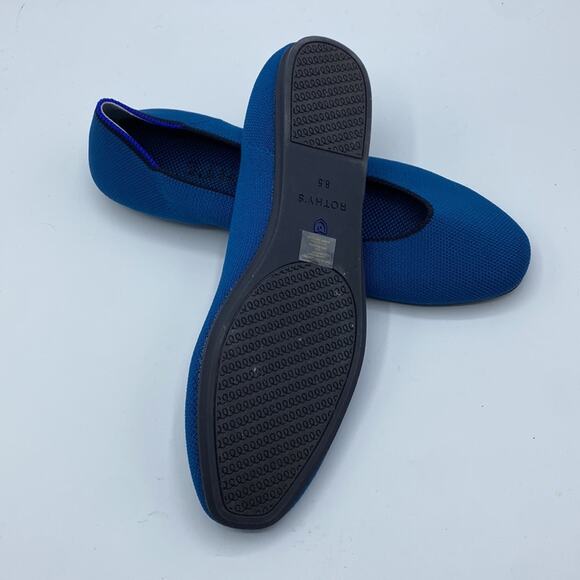 Rothy’s Pacific Blue Square Flats Size 8.5 - Picture 15 of 15